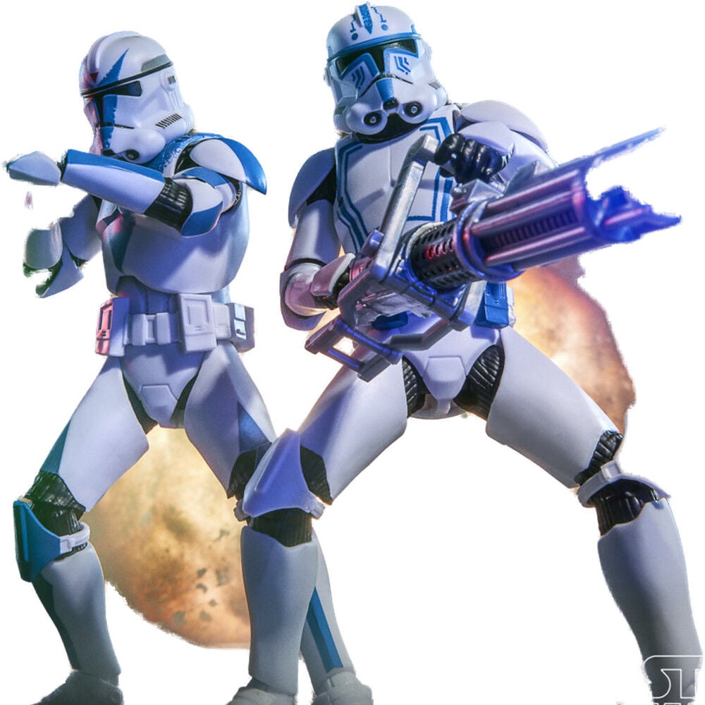 Blister 2 figuras Clone Trooper Dogma & Clone Trooper Hardcase Star Wars 15cm