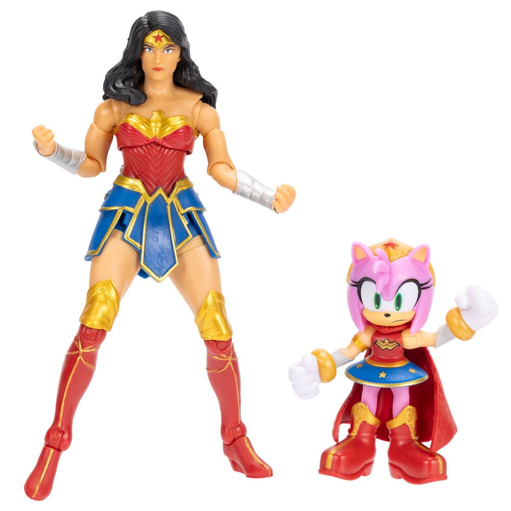 Figura Amy & Wonder Woman Sonic The Hedgehog x Dc Comics Frikytopia