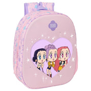 Mochila 3D LED Chibi Kpop Demon Hunters 33cm
