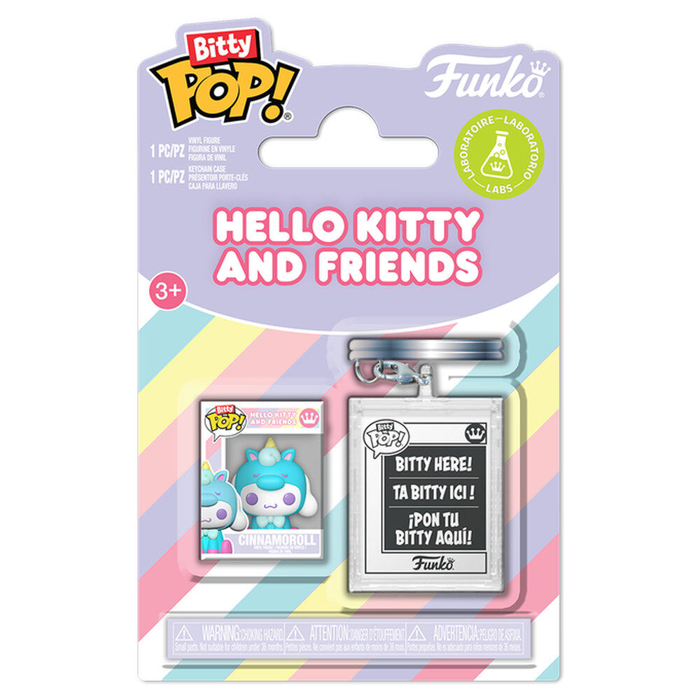 Sanrio Pack de 2 Figuras Bitty POP! & Accessory Vinyl Cinnamoroll w/KCHN 2 cm