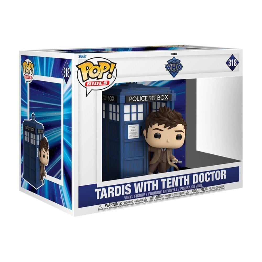 Doctor Who POP! Rides Deluxe Vinyl FiguraTenth Doctor with TARDIS 9 cm