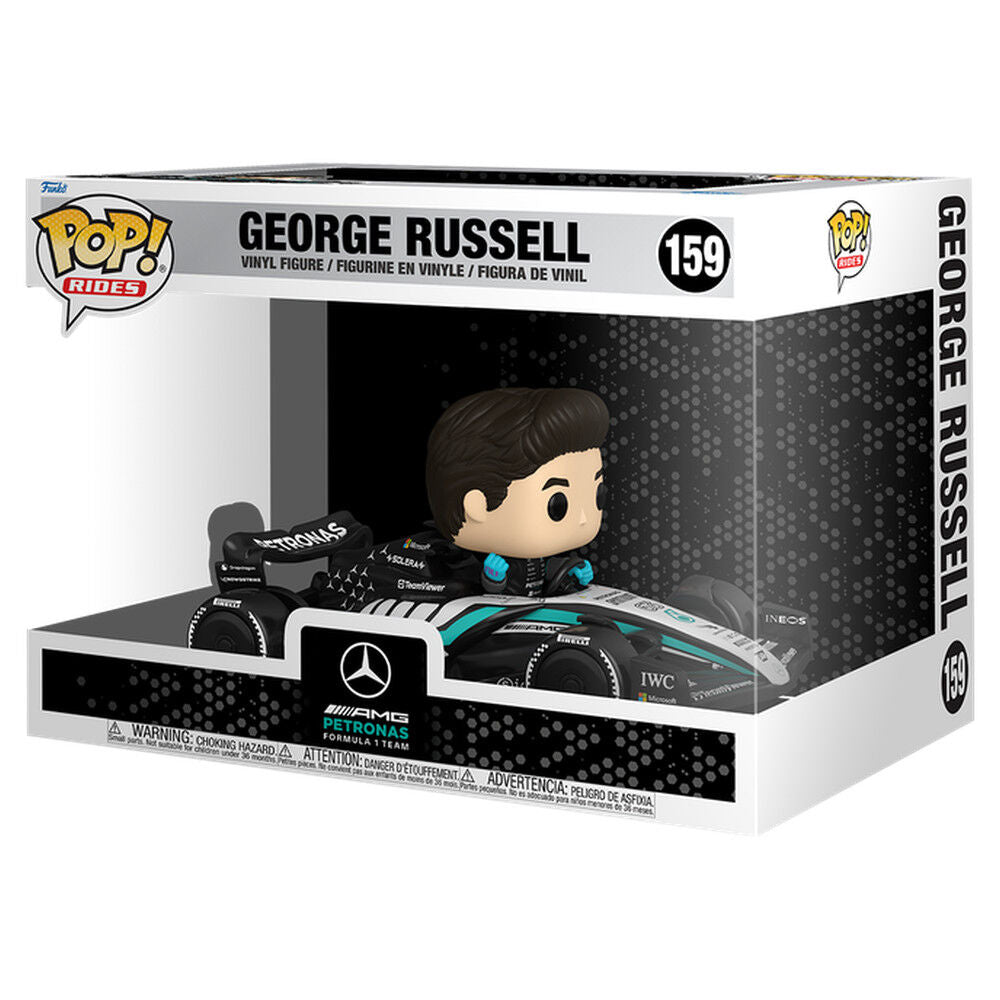 Fórmula 1 POP! Rides Super Deluxe Vinyl Figura Mercedes Benz - George Russell 15 cm