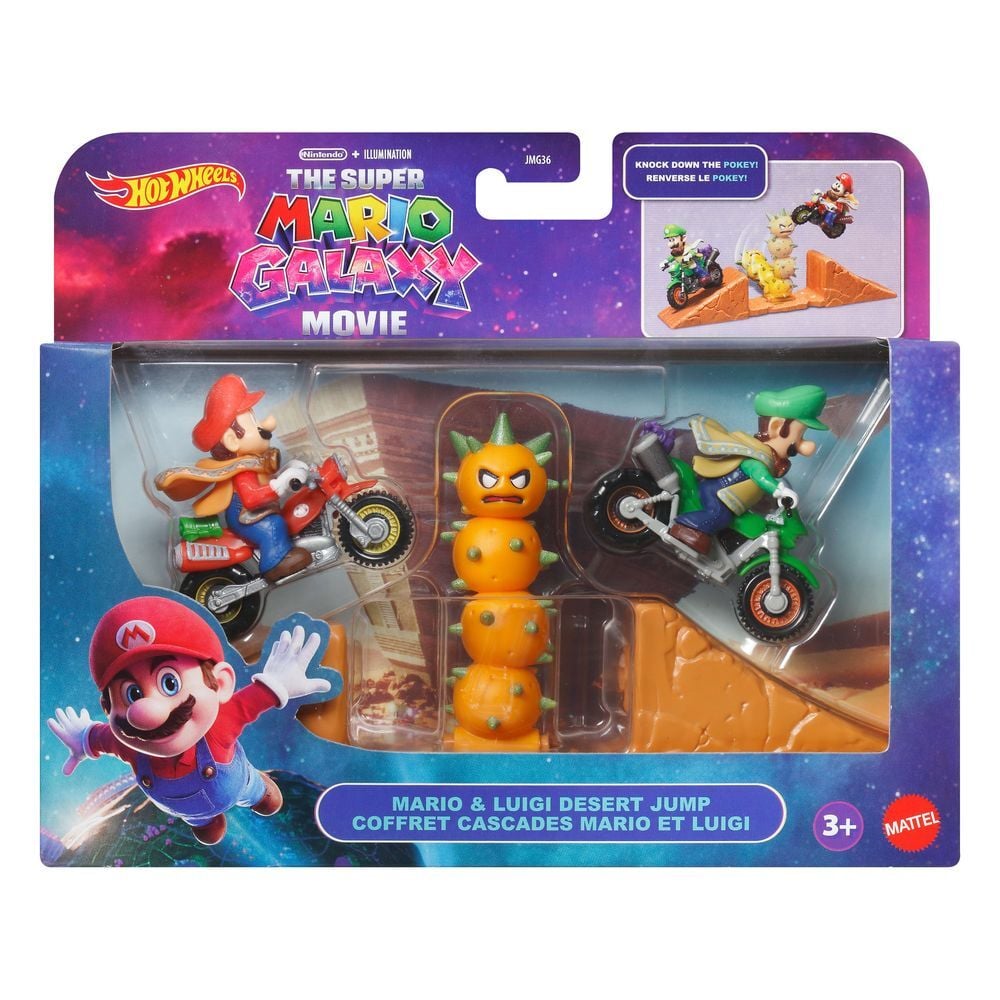 Super Mario Galaxy: la película Hot Wheels Set de Juego Mario & Luigi Salto del Desierto