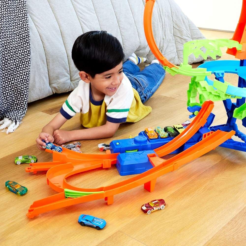 Pista coches Choque Aereo Hot Wheels Stunt Traks