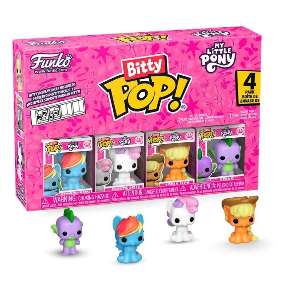 Blister 4 figuras Bitty POP My Little Pony Rainbow Dash Frikytopia