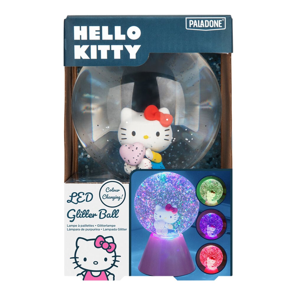 Lampara LED purpurina Hello Kitty