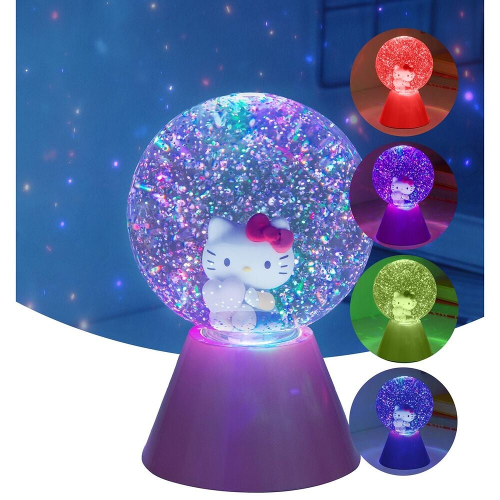 Lampara LED purpurina Hello Kitty