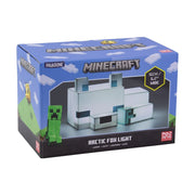 Lampara nocturna 3D Zorro Artico Minecraft