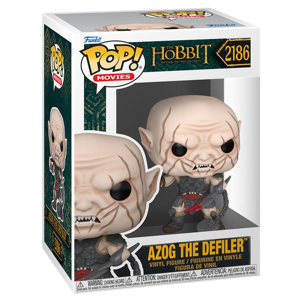 Trilogía de El hobbit POP! Movies Vinyl Figuren Azog w/Weapon 9 cm