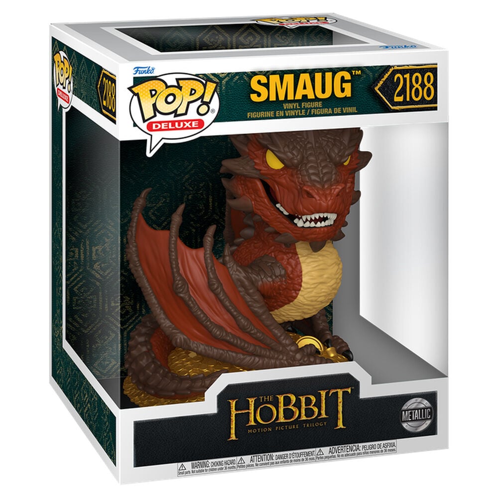 Trilogía de El hobbit POP! Deluxe Vinyl Figura Smaug (MT) 9 cm