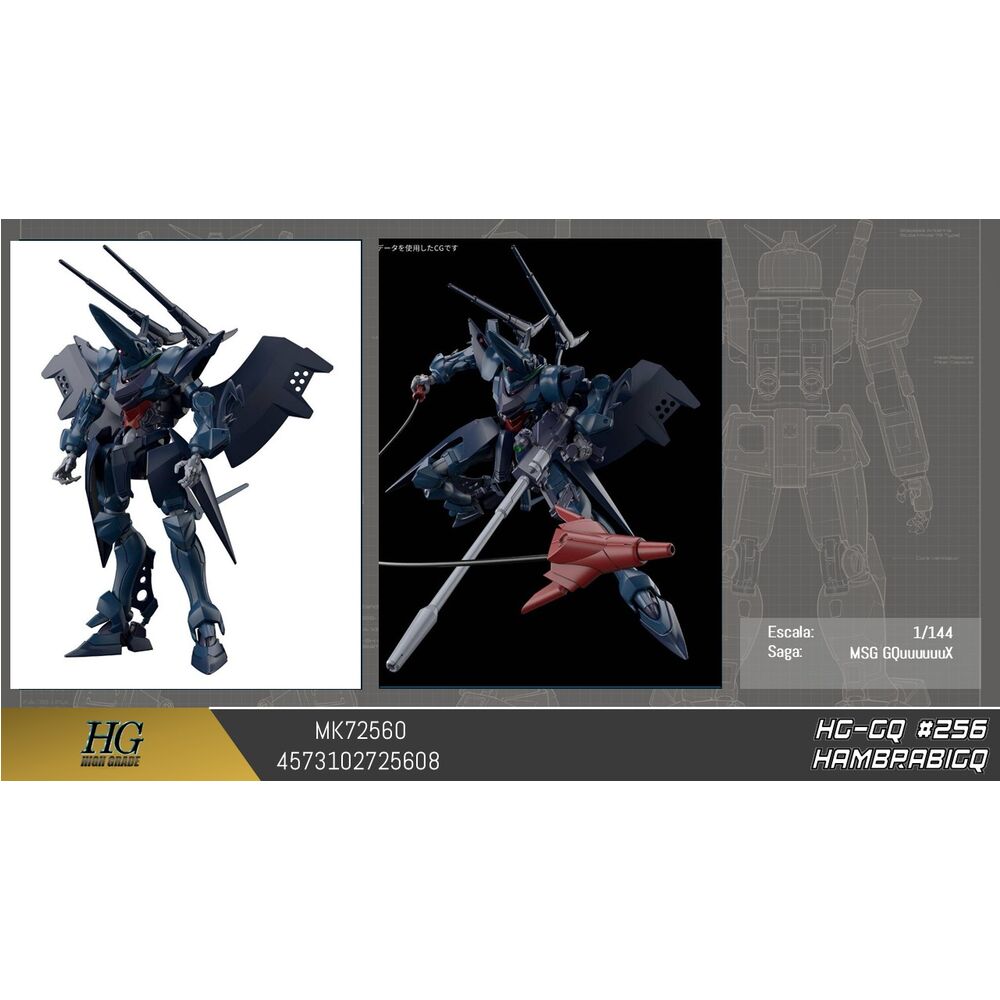 Maqueta HG 1/144 Hambrabi GQ Mobile Suit Gundam GQuuuuuuX