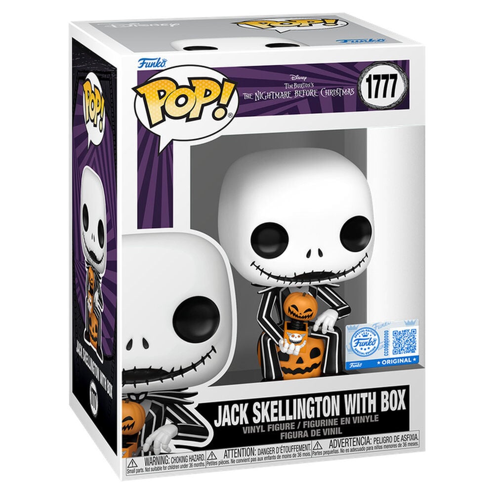 Figura POP Disney Pesadilla Antes de Navidad Jack Skellington with Box Exclusive Frikytopia
