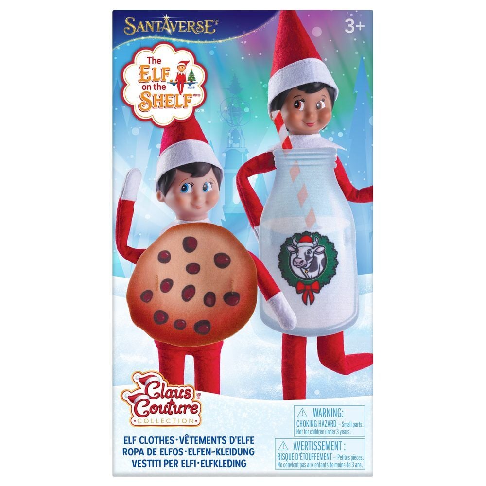 Fato para Elfo Bolachas e Garrafa de Leite The Elf on the Self