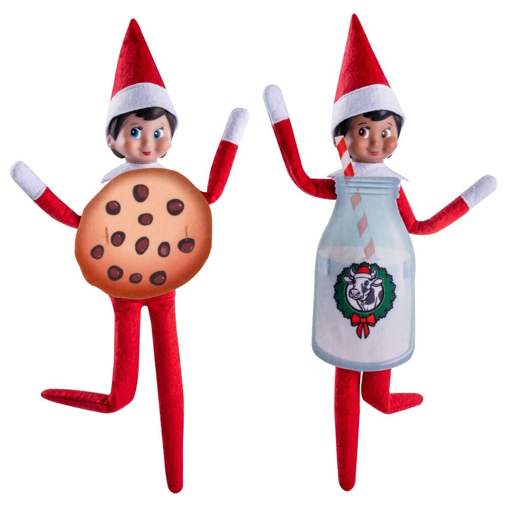 Fato para Elfo Bolachas e Garrafa de Leite The Elf on the Self Frikytopia