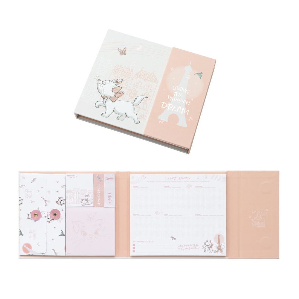 Planificador semanal com notas autocolantes Marie Os Aristogatos Disney Frikytopia