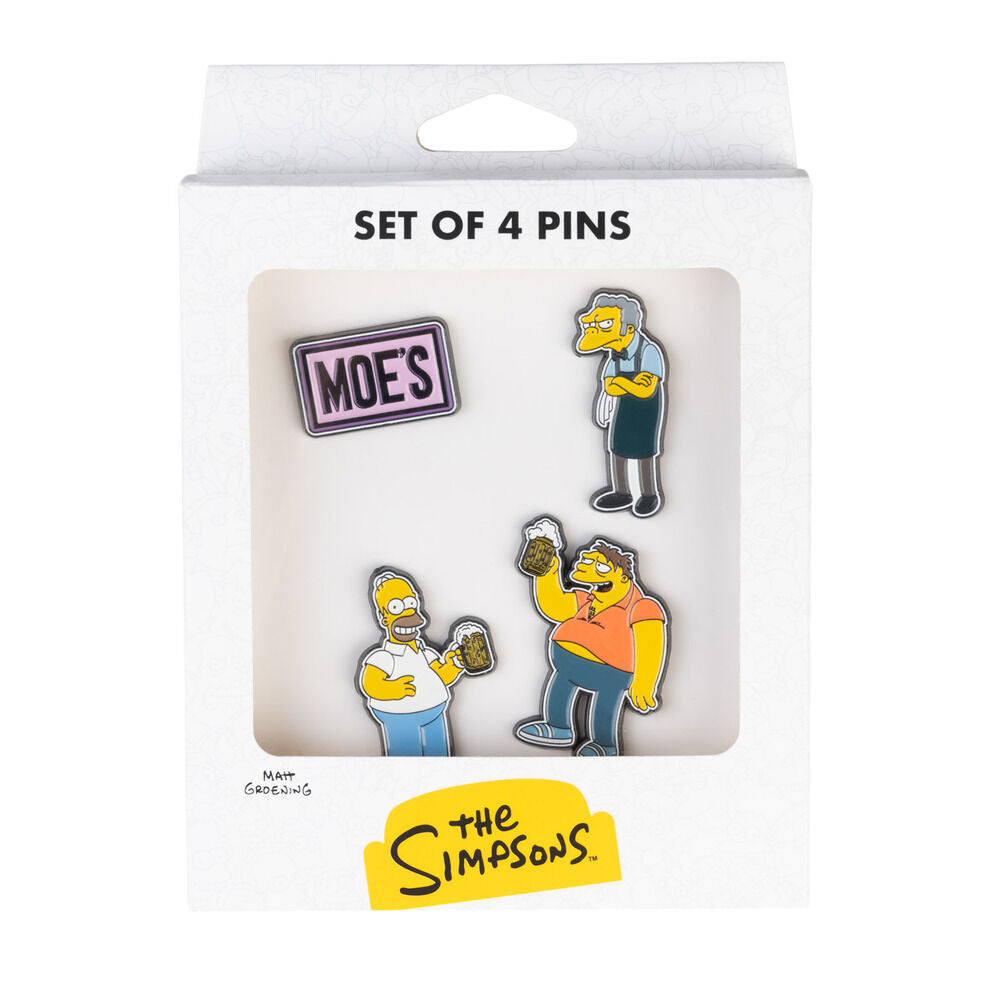 Los Simpson Pins Set de 4 Moe's Tavern