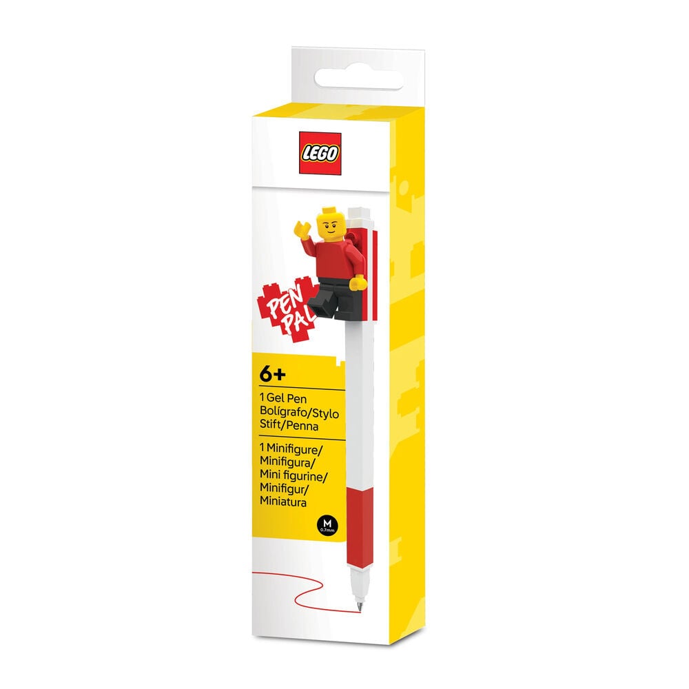 Esferográfica vermelha gel com minifigura Lego