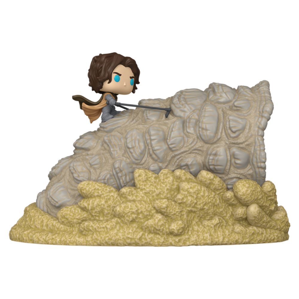 Dune: parte tres POP! Moment Vinyl Figuras Paul Atreides with Sandworm 9 cm