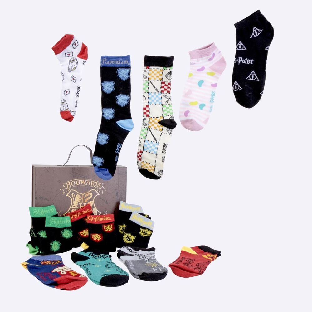 Conjunto 12 pares de meias Harry Potter adulto sortido