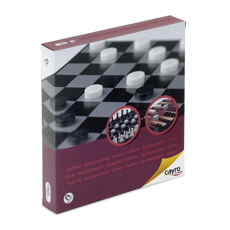 Ajedrez Damas Backgammon Magnetico cuadrado Frikytopia