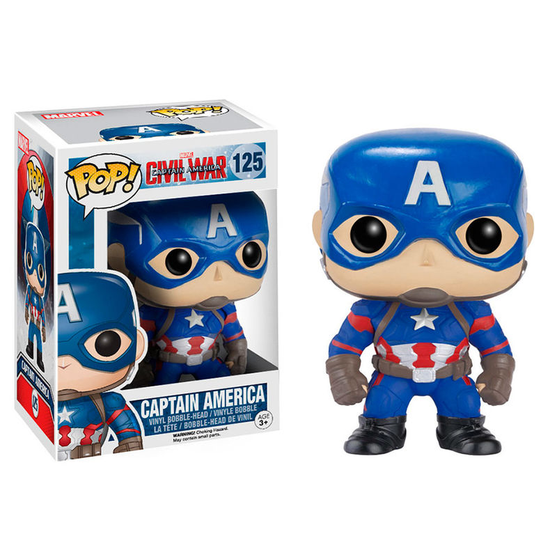 Captain America Civil War POP! Vinyl Cabezon Captain America 10 cm