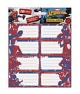 Etiquetas escolares Homem-Aranha Vermelho, Branco e Azul Frikytopia