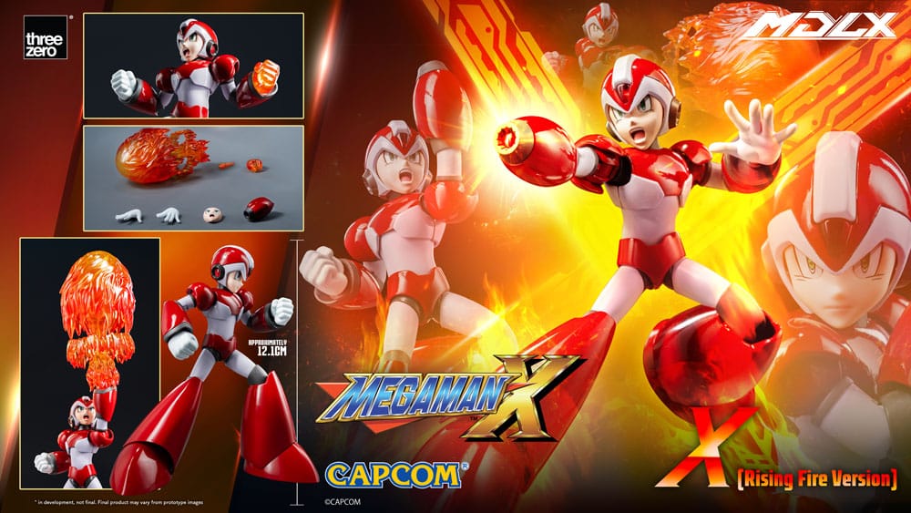 Mega Man Figura MDLX Rockman X / Mega Man X (Rising Fire Version) 12 cm