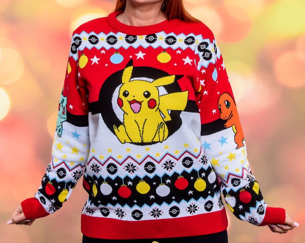 Pokémon Sudadera navideña Talla XL