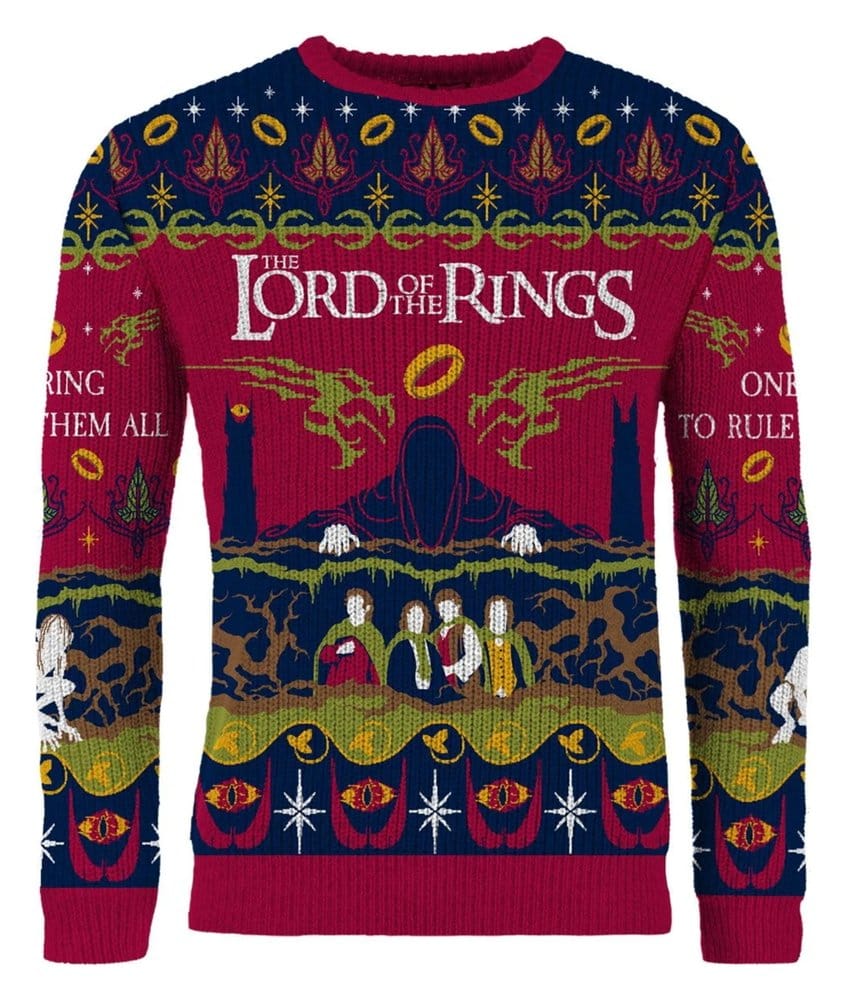 El Señor de los Anillos Sudadera navideña One Sweater To Rule Them All Talla XL