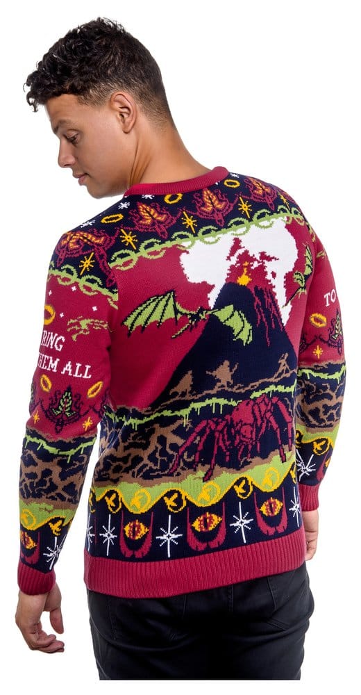 El Señor de los Anillos Sudadera navideña One Sweater To Rule Them All Talla M