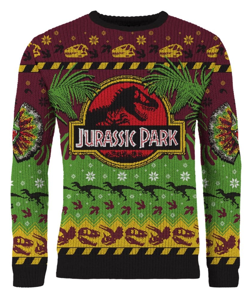 Jurassic Park Sudadera navideña Happy Rexmas Talla XL