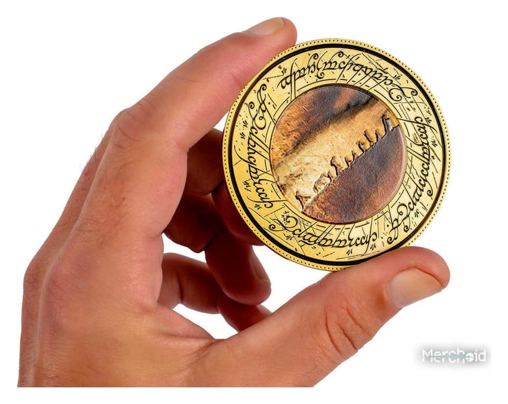 El Señor de los Anillos Moneda con Soporte La Comunidad