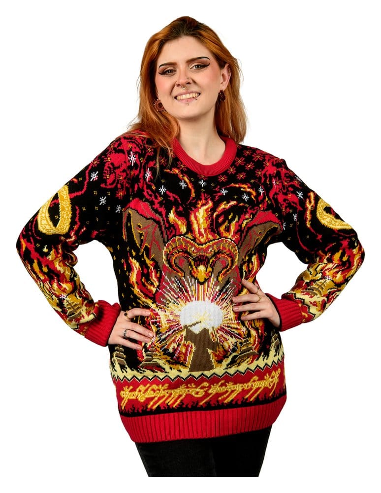 El Señor de los Anillos Sudadera navideña Balrog Talla XL
