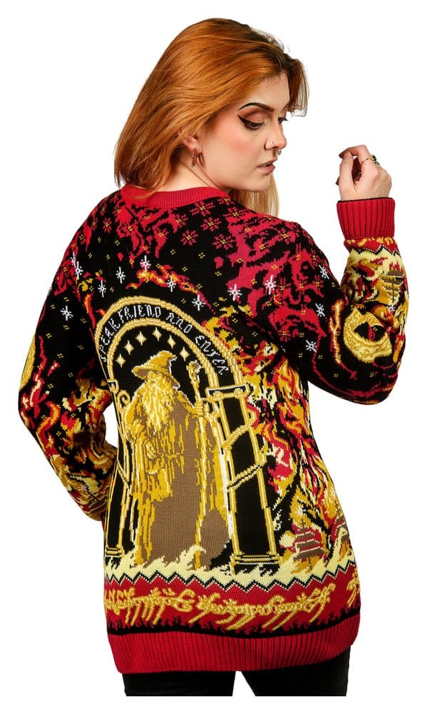 El Señor de los Anillos Sudadera navideña Balrog Talla XL