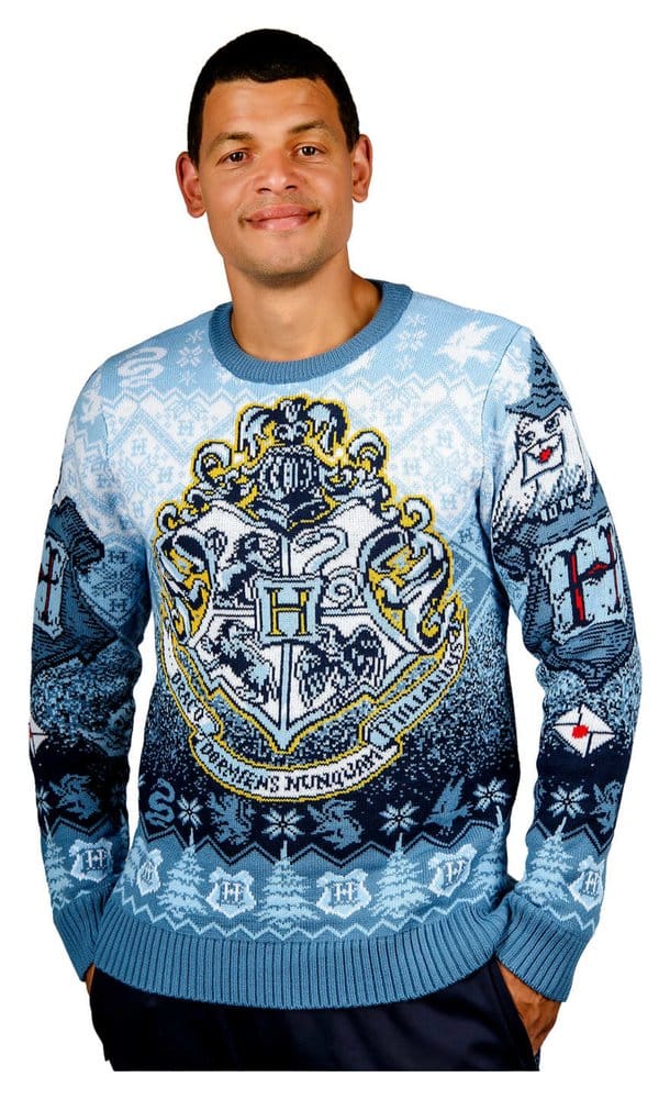 Harry Potter Sudadera navideña Hogwarts Talla S