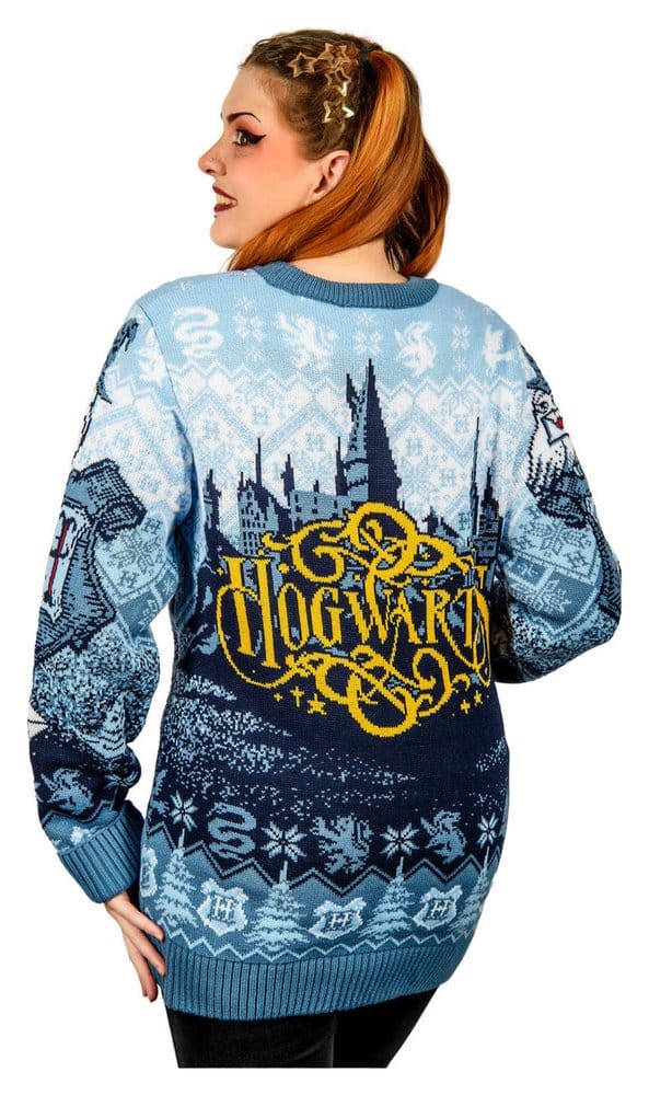 Harry Potter Sudadera navideña Hogwarts Talla M