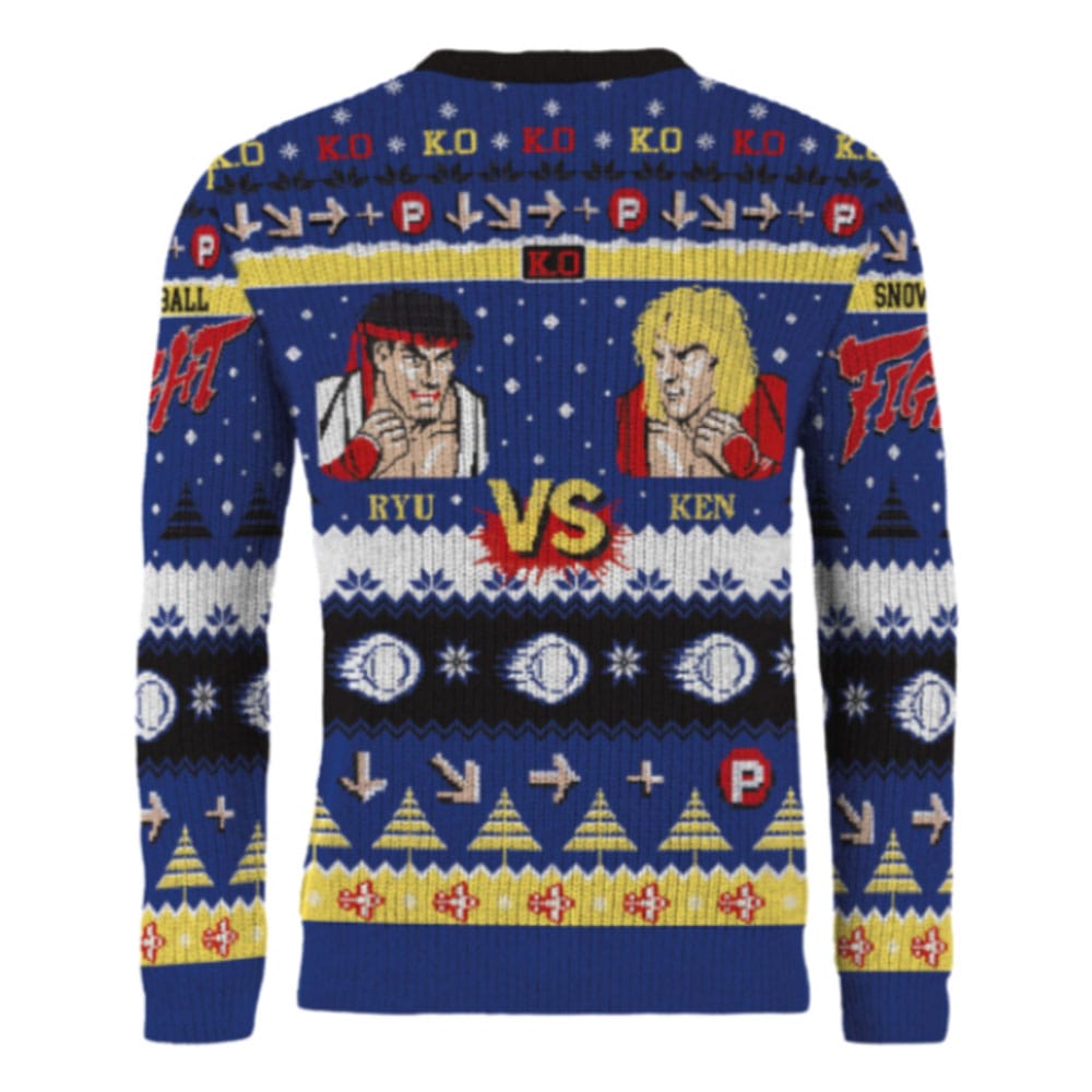 Street Fighter Suéter navideño Ryu & Ken talla M