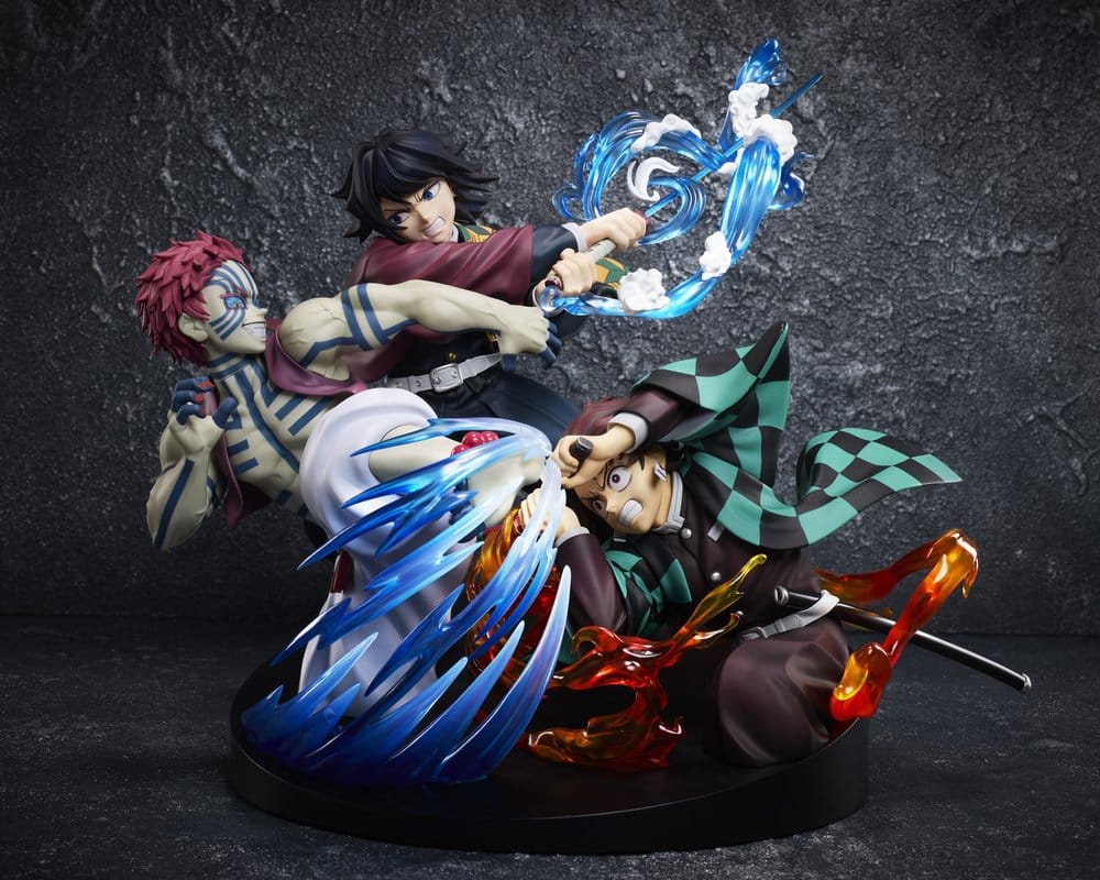 Demon Slayer: Kimetsu no Yaiba Figura PVC Tanjiro Kamado & Giyu Tomioka & Akaza 13 cm