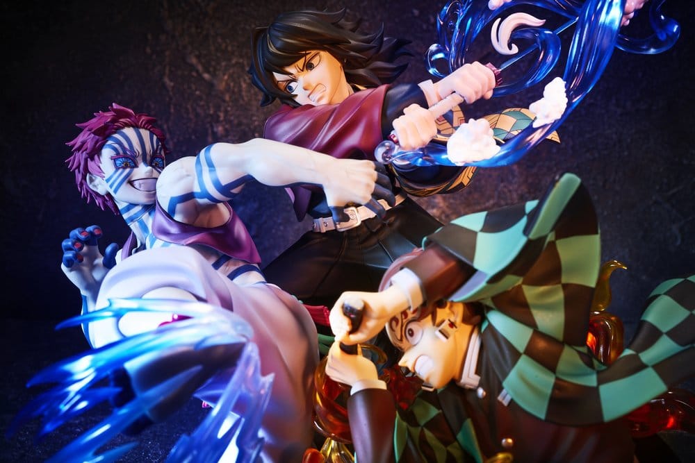 Demon Slayer: Kimetsu no Yaiba Figura PVC Tanjiro Kamado & Giyu Tomioka & Akaza 13 cm