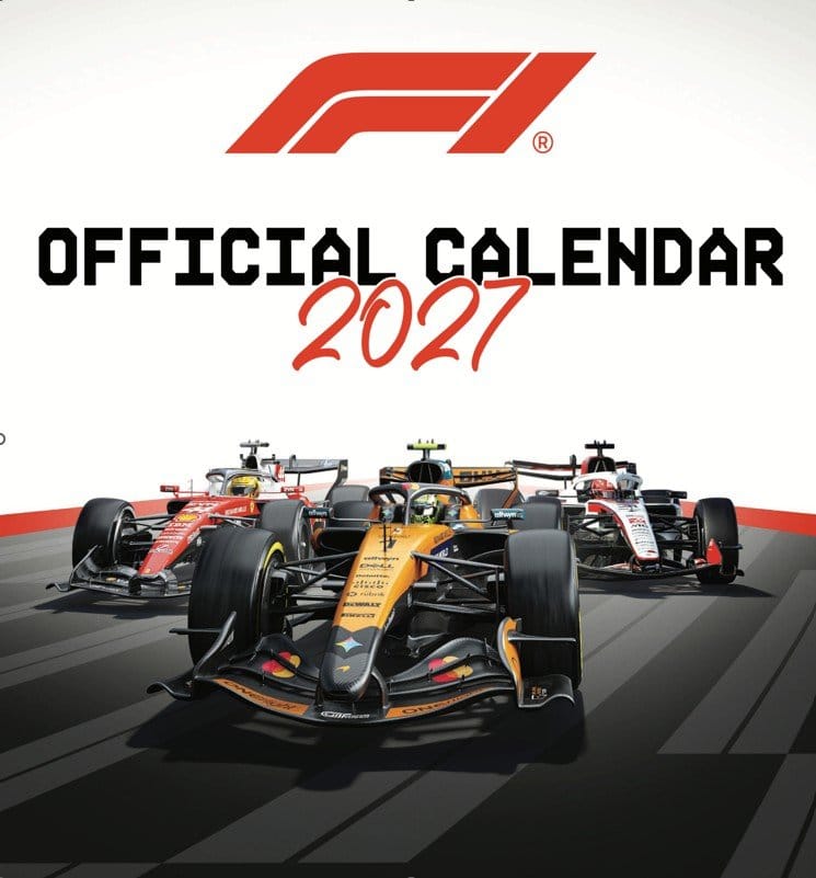 Formula 1 Calendário Oficial 2027 30 x 30 cm