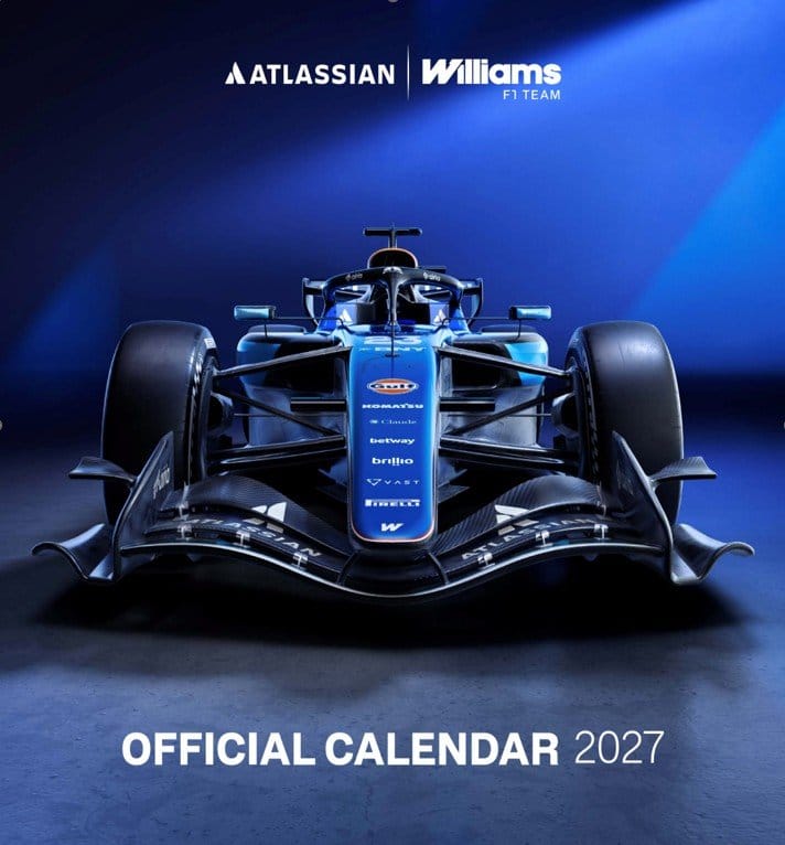 Atlassian Williams F1 Team Calendário Oficial 2027 30 x 30 cm Frikytopia