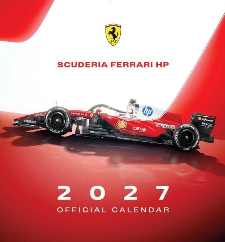 Scuderia Ferrari HP Calendário Oficial 2027 30 x 30 cm Frikytopia