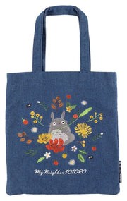 Meu Vizinho Totoro Bolsa Denim Totoro & Flower Wreath