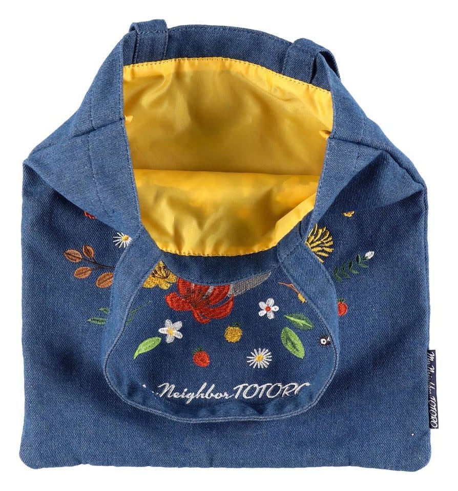 Meu Vizinho Totoro Bolsa Denim Totoro & Flower Wreath