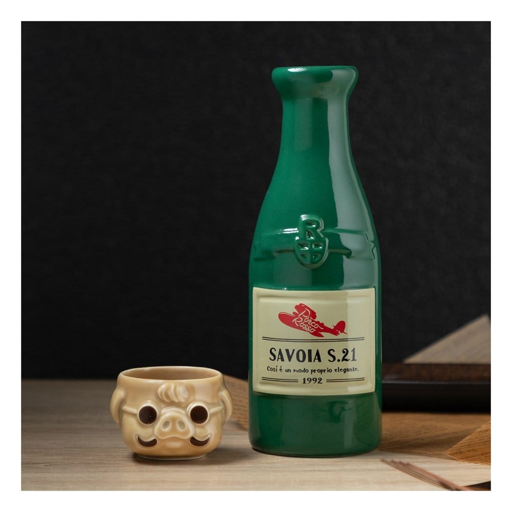 Porco Rosso Caneca Sake Bottle & Mug Kanpai with Marco Frikytopia
