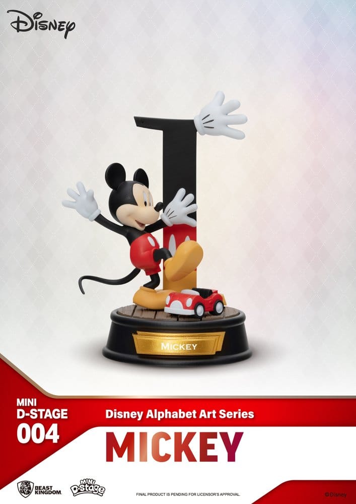 Disney Pack de 6 Estatuas Mini Diorama Stage Alphabet Art 10 cm