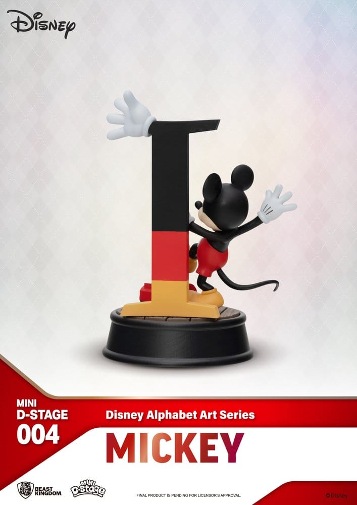 Disney Pack de 6 Estatuas Mini Diorama Stage Alphabet Art 10 cm