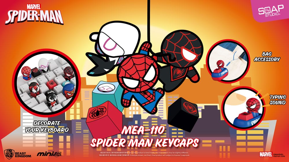 Spider Man Figuras Mini Egg Attack Blind Box keycaps 5 cm (6)