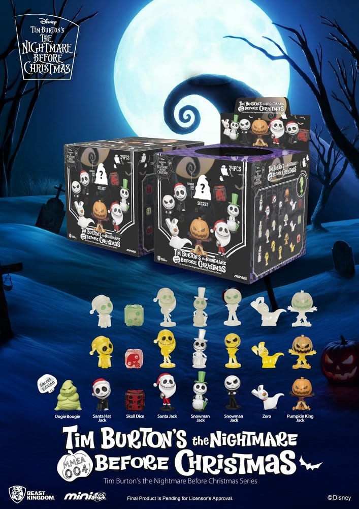 Pesadilla antes de Navidad Mini Mini Egg Attack Figuras Mini Blind Box Surtido (24) (Glow in the Dark) Frikytopia