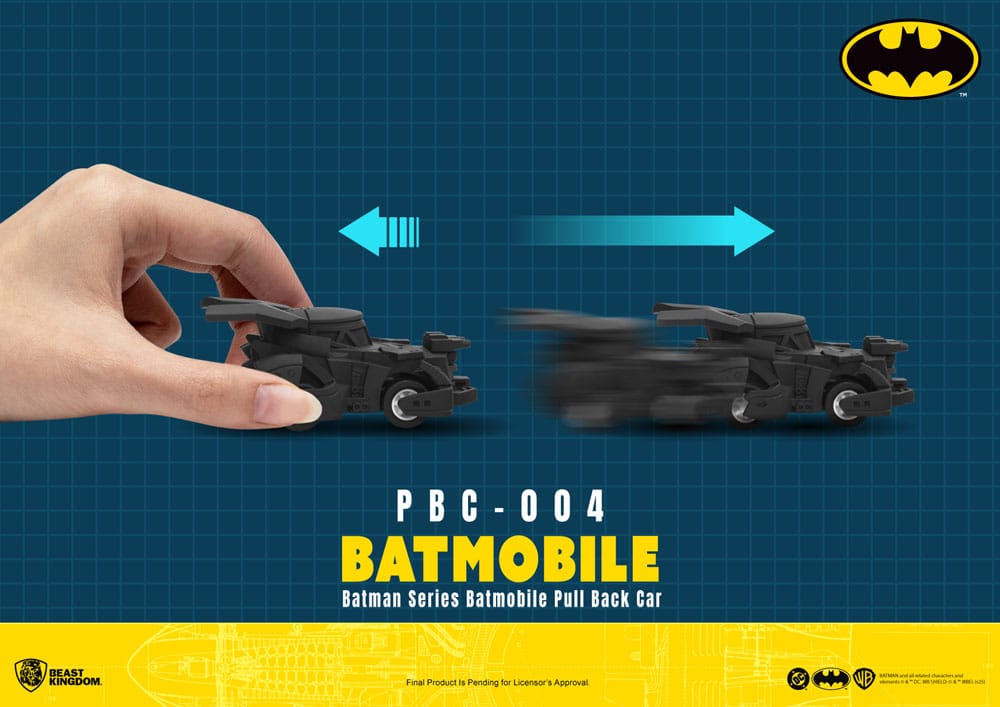 Batman Pull Back Car Series Pack de 6 Coches de Cuerda Blind Box